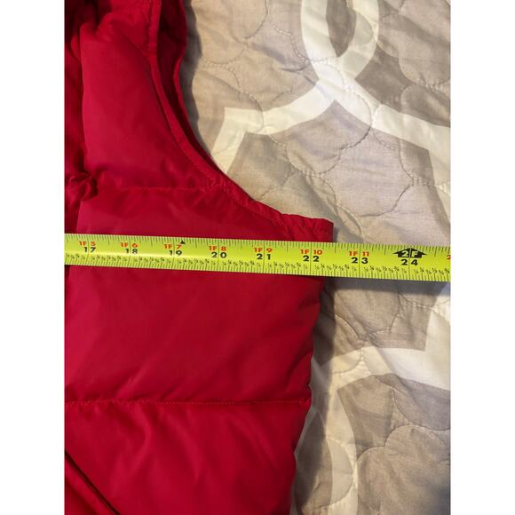 Lands End Down Puffer Vest Size Large Red - Picture 7 of 8